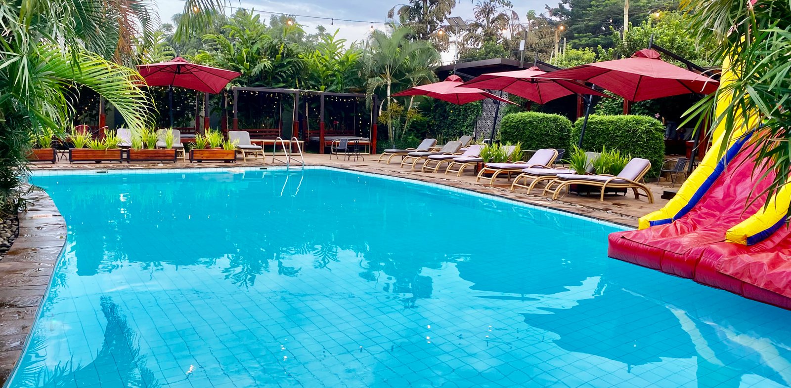 Umbella at the swimming pool